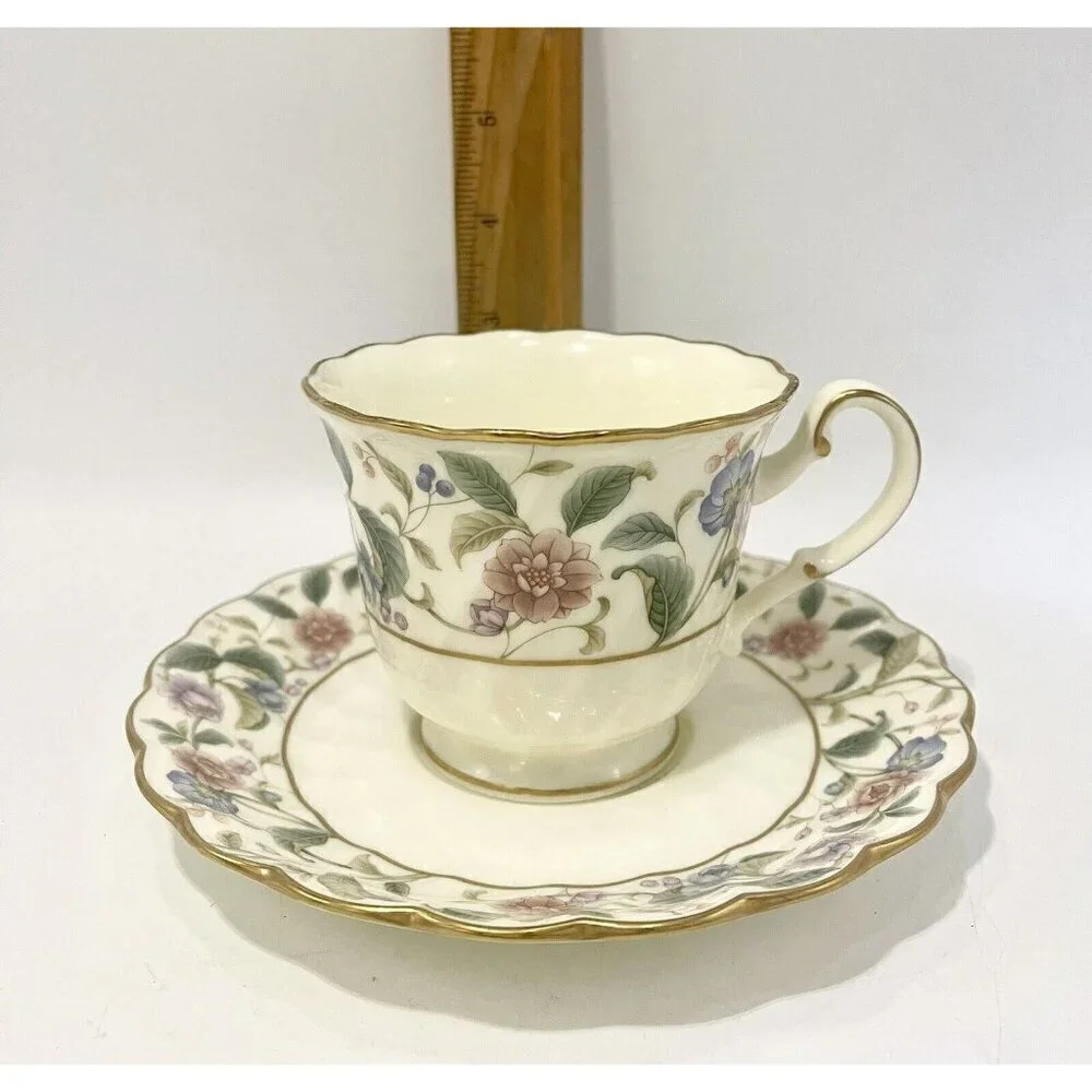 Noritake La Prada Cup & Saucer Bone China Japan Teacup 4703 Floral